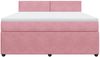 vidaXL Boxspringbett mit Matratze Rosa 180x200 cm Samt 3287805 Bild 4