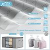 6er Set 90L Aufbewahrungsboxen Groß mit Deckel und Fenster, Grau Bild 5