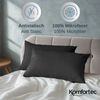 Komfortec Premium Bettwäsche 200x200 mit 2 Kissenbezug 40x80 cm Set aus Gebürstetes Mikrofaser - Anthrazit Bild 3