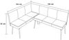 HTI-Living Mesilla Braun kurzer Schenkel links Eckbank 154 x 195 cm Bild 2