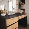 Schminktisch Sherry Anthrazit/Goldkraft Eiche 120 x 75 cm mit Spiegel Vicco Bild 5