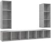 vidaXL TV-Wandschränke 4 Stk. Betongrau Spanplatte [3079884] Bild 2