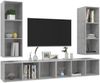 vidaXL TV-Wandschränke 4 Stk. Betongrau Spanplatte [3079884] Bild 3