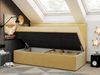 Kinderbett BANCO, Boxspringbetten für Kinderzimmer, Jugendbett, Einzelbett mit Matratze - Gelb Velours - Topper T25 Bild 2