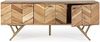 TV-Board Adira aus Akazienholz, modern, Natur, Metallgestell goldfarben, 130 cm Bild 3