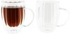 4er Gläser-Set Doppelwandglas mit Henkel Riffle Design Transparent 350 ml Bild 3