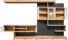 Wohnwand Palermo mit LED Beleuchtung in Wotan und Anthrazit und Weiß Hochglanz 300 x 182 cm Bild 3