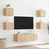 vidaXL 5-tlg. TV-Wohnwand mit LED-Leuchten Sonoma-Eiche 3216862 Bild 4