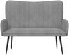 vidaXL 2-Sitzer Sofa Hellgrau 115 x 61 x 87 cm Samt (V) 42028960 Bild 4