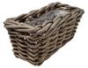 Van der Leeden Pflanzkübel Pflanzkasten Rattan Grau 30 x 15 x 15 cm – Rechteckiger Korb (1 St) Bild 4