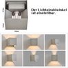 ZMH LED Wandleuchte Innen Wandlampe - Wandbeleuchtung Aussen Aussenlampe Grau Außenlampe Up Down Außenbeleuchtung IP65 Außenwandleuchte 3000K Warmweiß für Hauswand Treppenhaus Garten Flur Bild 3