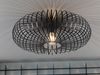 Deckenleuchte JOHANN Gitter Lampenschirm Metall in Schwarz, Ø 50cm Bild 5
