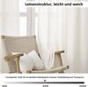 Woltu Gardine (2 St), Kräuselband, halbtransparent, Vorhänge Leinenoptik Bild 2