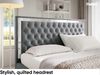 MEBLINI Polsterbett 180x200 mit Lattenrost und Matratze – ARONA SILVER – Dunkelgrau Samt – Doppelbett mit Bettkasten - Stauraumbett - Kopfteil Bett mit Stauraum Bild 4