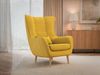 'Lucio' Sessel, Stoff Aston 8, Gelb, 106 x 80 x 95 cm Bild 2