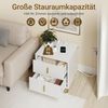SoBuy Nachttisch FBT115-E, Nachttisch, Nachtschrank Beistelltisch Sofatisch Couchtisch, Nachttisch mit 2 Steckdosen, USB und Type-C, 2/3 Schubladen Bild 3