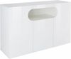 INOSIGN Sideboard Real,Vitrine,Kommode,Schrank,Breite 130 cm komplett hochglanz lackiert, mit 3 Türen davon 2 abgerundet, die ein ovales offenes Fach bilden Bild 4