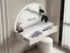 Vente-unique - FRALYN Schminktisch Holz, Platte Weiß - B 35 cm x H 80 cm x L 120 cm Bild 2
