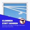 Verstellbare Vorhangstange - Spannstange zum Klemmen Weiß Ø16/19 mm 120-210 cm Bild 3