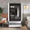 Furnica Kleiderschrank Garderobenschrank, 2 Türen und 2 Schubladen H180 x B90 x T50cm Bild 2