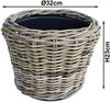 Van der Leeden Blumentopf Pflanzkorb Pflanzentreppe Rattan 3tlg Korb Pflanzkübel (3 St), Indoor & Outdoor, 3 Größen, Rattan, Handmade, ohne Wasserablauf Bild 4