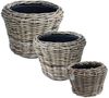 Van der Leeden Blumentopf Pflanzkorb Pflanzentreppe Rattan 3tlg Korb Pflanzkübel (3 St), Indoor & Outdoor, 3 Größen, Rattan, Handmade, ohne Wasserablauf Bild 2