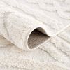 carpet city Teppich Hochflor Wohnzimmer - 160x160 cm Rund - Scandi, Landhaus-Stil Ethno Einfarbig Creme - Cut-Loop, Hochtief, 3D-Effekt - Shaggy Teppiche Flauschig-Weich Schlafzimmer Langflor Bild 4