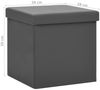 vidaXL Hocker mit Stauraum Grau PVC 338782 Bild 3