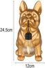 2er Set LED Deko Solarleuchten Hundelampe Bulldogge in Gold, Höhe 24,5cm Bild 4