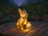 2er Set LED Deko Solarleuchten Hundelampe Bulldogge in Gold, Höhe 24,5cm Bild 5