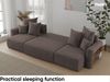 MEBLINI Schlafcouch mit Bettkasten - 312x142x73cm - Braun Cordstoff - SOLARIS - Ecksofa mit Schlaffunktion - Sofa mit Relaxfunktion und Kopfstützen - Couch U-Form - Eckcouch - Wohnlandschaft Bild 5