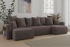 MEBLINI Schlafcouch mit Bettkasten - 312x142x73cm - Braun Cordstoff - SOLARIS - Ecksofa mit Schlaffunktion - Sofa mit Relaxfunktion und Kopfstützen - Couch U-Form - Eckcouch - Wohnlandschaft Bild 2