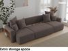 MEBLINI Schlafcouch mit Bettkasten - 312x142x73cm - Braun Cordstoff - SOLARIS - Ecksofa mit Schlaffunktion - Sofa mit Relaxfunktion und Kopfstützen - Couch U-Form - Eckcouch - Wohnlandschaft Bild 4