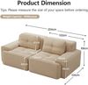 Modulares Sofa aus Cordstoff mit Tiefsitz, beige Bild 4