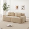 Modulares Sofa aus Cordstoff mit Tiefsitz, beige Bild 3
