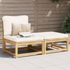 vidaXL 3-tlg. Garten-Lounge-Set mit Kissen Massivholz Akazie 366491 Bild 3
