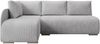 Ecksofa Klein, Sofa mit Schlaffunktion, Couch L-Form, Links Sofa, Cord-Stoff, 203 x 82 x 125 cm, Hellgrau Bild 2