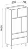 Marmex Möbel Hochkommode LUCA LC5 4 Türiger Schrank 2 Schubladen, Kommode, Sideboard Bild 2