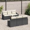 vidaXL Gartensofa-set mit Speicher 7 pcs Schwarz und Creme Poly-Rattan 3356444 Bild 3