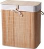 Koopman Wäschekorb Wäschebehälter Bambus 60x50x30 Bambus (1 St), 60x50x30cm, mit Deckel, Faltbar, Tragegriffe, Modern Bild 1