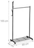 Relaxdays Schwarze Garderobe mit Rollen Bild 5