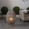 Outdoor Lampenschirm ,Linde' in Rattan-Optik für Bodenlaternen, natur, 46cm Bild 2