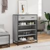 vidaXL Schuhschrank Grau Sonoma 75x38x97,5 cm Holzwerkstoff Metall 3300878 Bild 3
