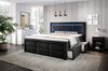 Aspen Boxspringbett mit Schubladen, LED-Beleuchtung, Samt, 180 x 200 cm, Matratze H3/H4, Schwarz Bild 4