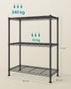 SONGMICS Standregal Metall, verstellbare Ablagen, Aufbewahrungsregal 3 Ebenen für Garage, 30 x 60 x 77 cm, schwarz Bild 5
