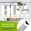 Juskys Eckregal Lageregal Corner Easy 160 x 75 x 40-75 cm | 320 kg | 4 Böden aus MDF Holz | Metall verzinkt | Schwerlastregal Steckregal Kellerregal Bild 4