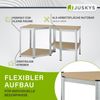 Juskys Eckregal Lageregal Corner Easy 160 x 75 x 40-75 cm | 320 kg | 4 Böden aus MDF Holz | Metall verzinkt | Schwerlastregal Steckregal Kellerregal Bild 5