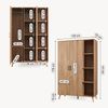 Kleiderschrank Norg 191 x 120 x 52 cm 2 Türen 8 Fächer Eicheoptik [en. casa] Bild 2
