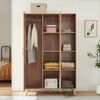 Kleiderschrank Norg 191 x 120 x 52 cm 2 Türen 8 Fächer Eicheoptik [en. casa] Bild 4