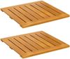 vidaXL Badematte Uni Braun 50 x 50 cm Holz 42025267 Bild 2